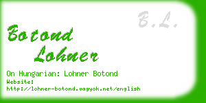 botond lohner business card